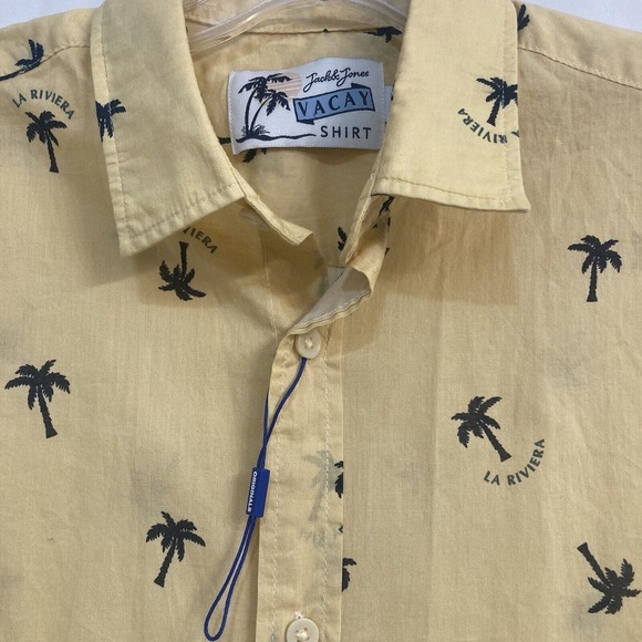 Men's Jack & Jones VACAY La Riviera Shirt Size M Short Sleeve Button Down - Picture 3 of 11